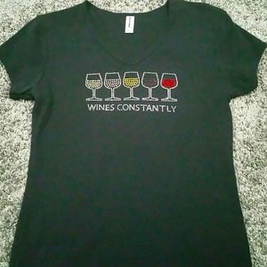 CLEARANCE /Make an offer! "Wines Constantly" Tee shirt Sz S